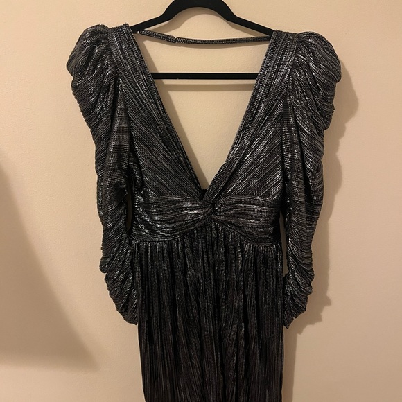 NWT Sabina Musayev Morgana Dress Black Silver Size Small - Picture 4 of 9